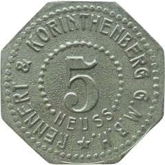 5 Pfennigs - Neuss Rennert & Korinthenberg G.M.B.H.