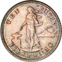 10 Centavos Large type