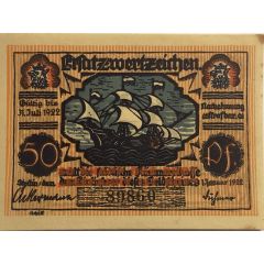 50 Pfennig with overprint
