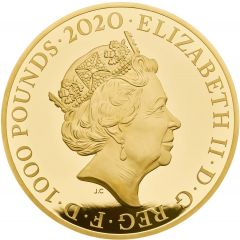 1000 Pounds - Elizabeth II Elton John, Gold Proof
