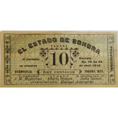 10 Centavos El Estado de Sonora