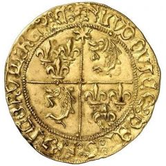 Gold Ecu with sun of Dauphiné - Louis XI 1st type