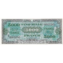 5000 Francs - Treasury Not Issued
