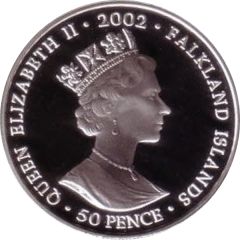 50 Pence - Elizabeth II Walking queen, silver