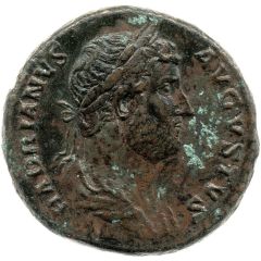 Dupondius or As - Hadrian COS III P P CLEMENTIA AVG S C, Clementia