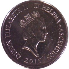 5 Pence - Elizabeth II 3rd portrait, small type, magnetic