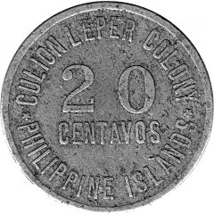 20 Centavos Culion Island Leper Colony