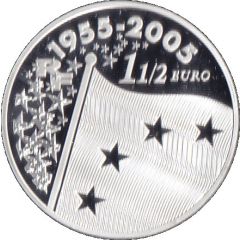 1 1/2 Euro European Union Flag
