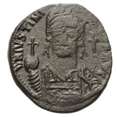 20 Nummi - Justinian I Carthage, PΛ, Bust Facing