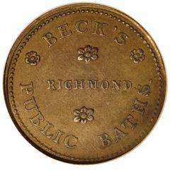 Hard Times Merchant Token - Beck`s Public Baths Richmond, VA