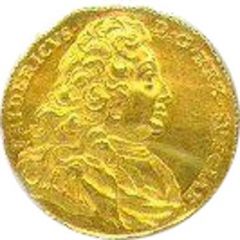 1 Ducat - Frederick I King`s Monogram Type 3, 2nd portrait
