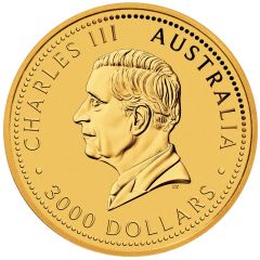 3000 Dollars - Charles III 1st Portrait - Australian Kangaroo - Gold Bullion