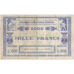 1000 Francs - Banques des Fonds Perdus