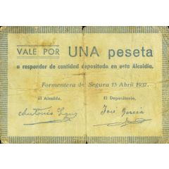 1 Peseta Formentera del Segura
