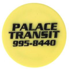 Transit Token - Palace Transit, Yellow Mitchell, South Dakota
