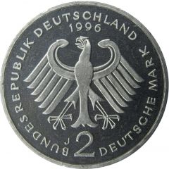 2 Deutsche Mark Ludwig Erhard