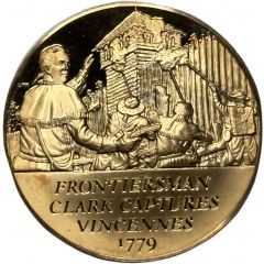Medal - History of the American Revolution Frontiersman Clark Captures Vincennes