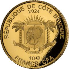 100 Francs CFA Owl, White rhodium