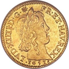 Gold Louis with long wick - Louis XIV