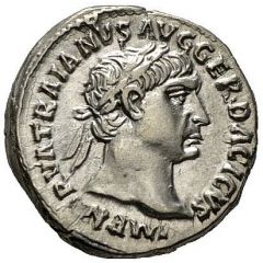 Denarius - Trajan P M TR P COS V P P, Victory