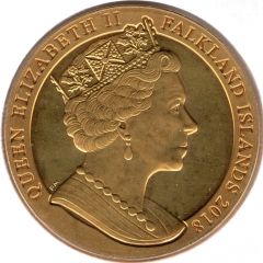 1 Crown - Elizabeth II Sapphire Coronation, Gold Plated