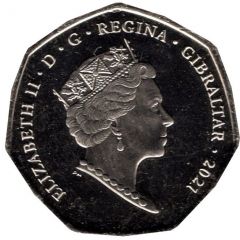 50 Pence - Elizabeth II Summer Olympic Games - Cycling, coloured