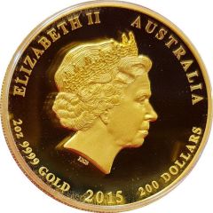 200 Dollars - Elizabeth II 4th Portrait - Baptism of Fire - Gold Bullion Coin