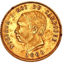 4 Francs - Norodom I Pattern