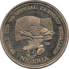 Official Licensed Medallion - France 98 World Cup Nigeria