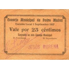 25 Céntimos Pedro Muñoz