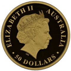 50 Dollars - Elizabeth II 4th Portrait - Echidna - Gold Bullion Coin