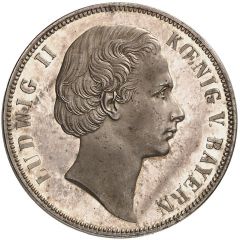 1 Vereinsthaler - Louis II Obverse Trial