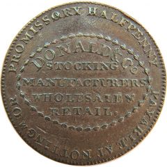 1/2 Penny Nottinghamshire - Nottingham / Donald and Co