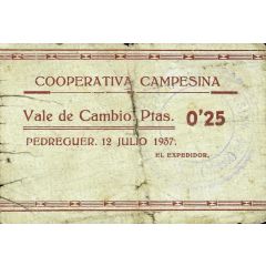 0.25 Pesetas Pedreguer