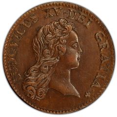 1/2 Sol - Louis XV 1st portrait