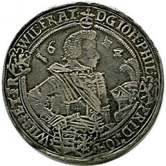 1 Thaler - John Philip I, Frederick VIII, John William IV, and Frederick William II