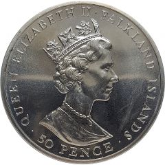 50 Pence - Elizabeth II Peale`s Dolphin