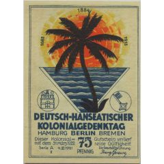 75 Pfennig Deutsch-Hanseatischer Kolonialgedenktag - A II: Deutsche Südseeinseln