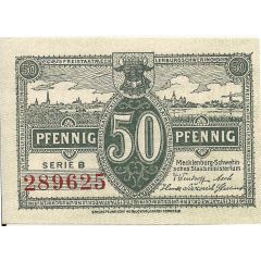 50 Pfennig Mecklenburg-Schwerinsches Staatsministerium