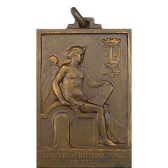 Plaquette - International Water Exhibition and flag parade Liège