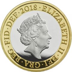 2 Pounds - Elizabeth II First World War Armistice, Silver Piedfort