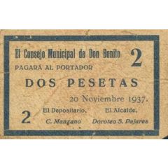 2 Pesetas Don Benito