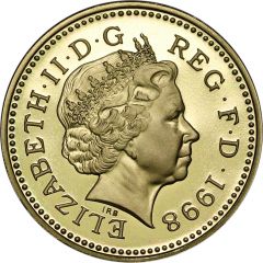 1 Pound - Elizabeth II 4th portrait, Royal Arms
