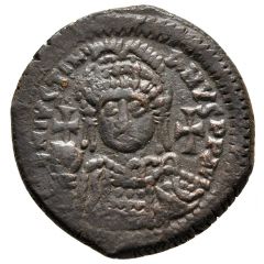 20 Nummi - Justinian I Antioch, ºΠ∕, Bust Facing