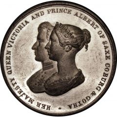 Medal - Victoria Royal Wedding, white metal