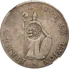 8 Reales - Isabela II Countermark on Peru 8 Reales