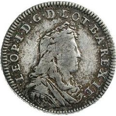 Teston - Leopold I oval shield, cartouche