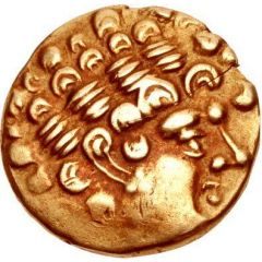 1/4 Gold Stater with anthropomorphic horse and winged figure