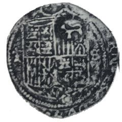 1 Real `Bamba` - Philip V Countermarked on 1 Real of Joanna and Charles I