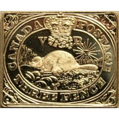 3 Pence Canada`s First Postage Stamp